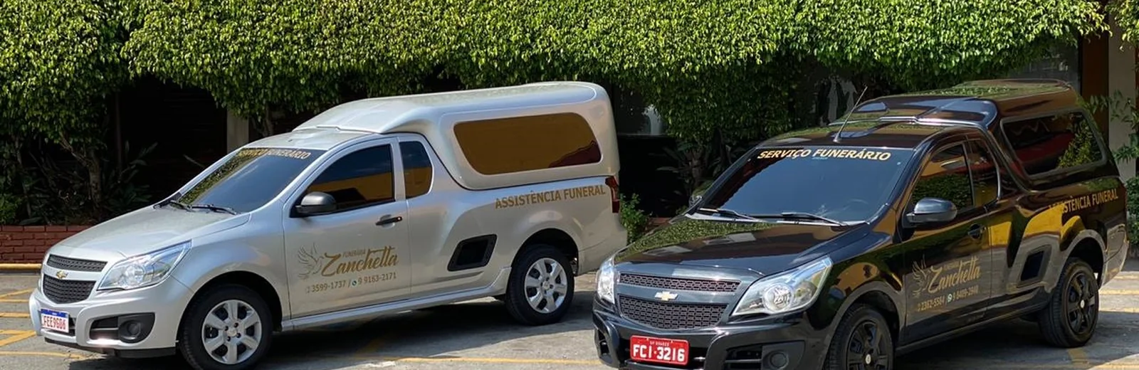 Frota própria da Funerária Zanchetta para translado funerário